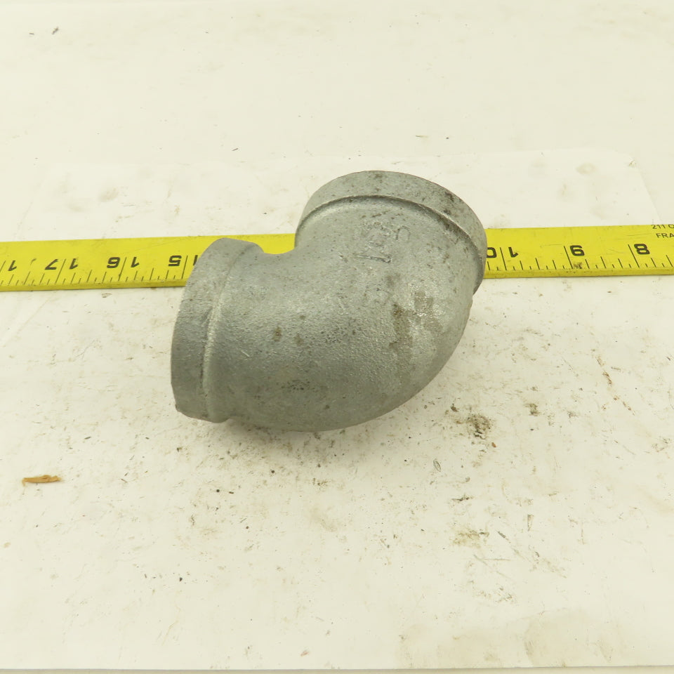 Anvil 1-1/2" to 1-1/4" NPT 90° Reducing Elbow Galvanized Iron Pipe Schedule 40