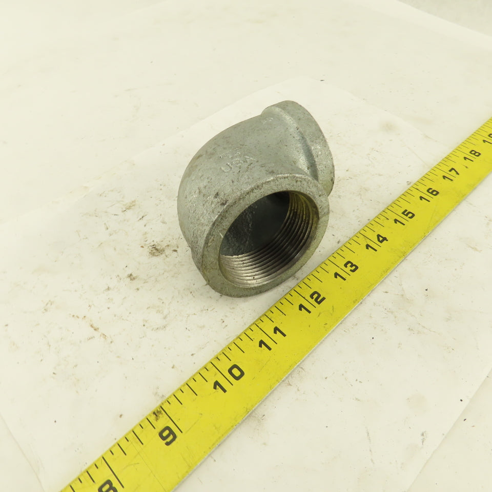Anvil 1-1/2" to 1-1/4" NPT 90° Reducing Elbow Galvanized Iron Pipe Schedule 40