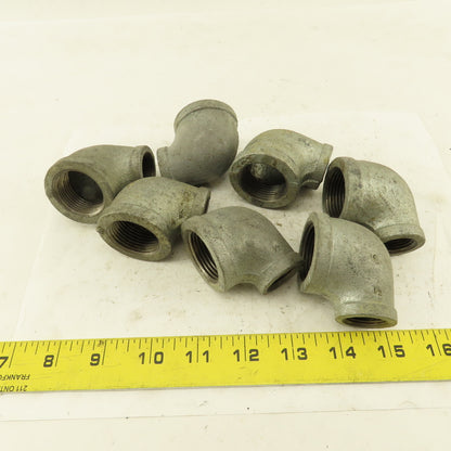 Anvil 1" to 1/2" NPT 90° Reducing Elbow Galvanized Iron Pipe Schedule 40 Lot/7