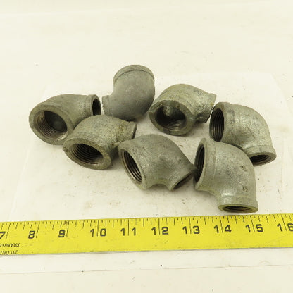 Anvil 1" to 1/2" NPT 90° Reducing Elbow Galvanized Iron Pipe Schedule 40 Lot/7