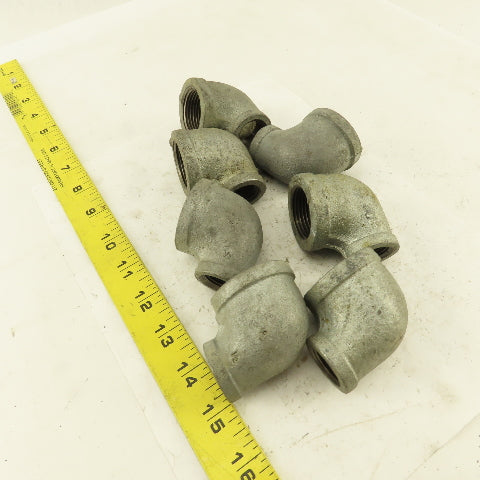 Anvil 1" to 1/2" NPT 90° Reducing Elbow Galvanized Iron Pipe Schedule 40 Lot/7