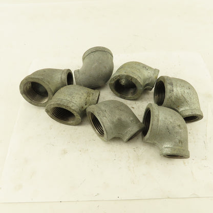 Anvil 1" to 1/2" NPT 90° Reducing Elbow Galvanized Iron Pipe Schedule 40 Lot/7