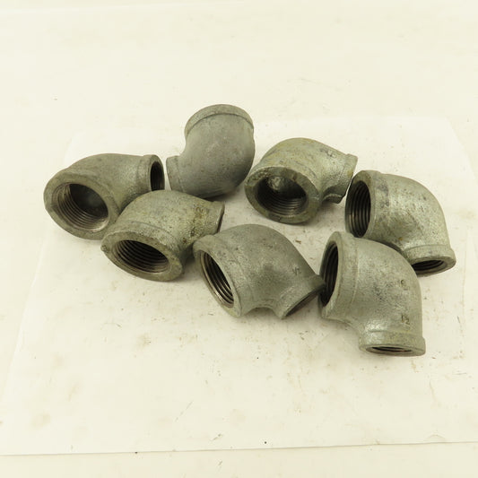 Anvil 1" to 1/2" NPT 90° Reducing Elbow Galvanized Iron Pipe Schedule 40 Lot/7