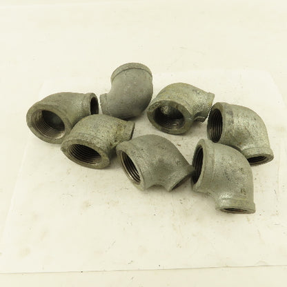 Anvil 1" to 1/2" NPT 90° Reducing Elbow Galvanized Iron Pipe Schedule 40 Lot/7