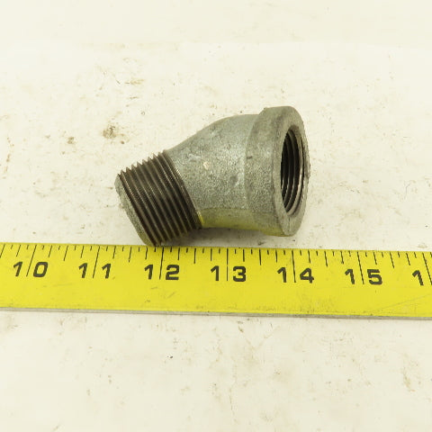 1" NPT 45° Street Elbow Galvanized Iron Pipe Schedule 40 USA