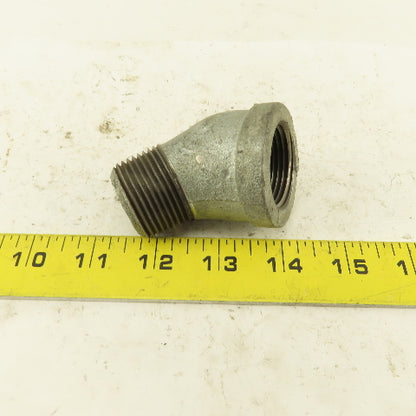 1" NPT 45° Street Elbow Galvanized Iron Pipe Schedule 40 USA