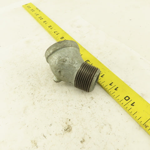 1" NPT 45° Street Elbow Galvanized Iron Pipe Schedule 40 USA