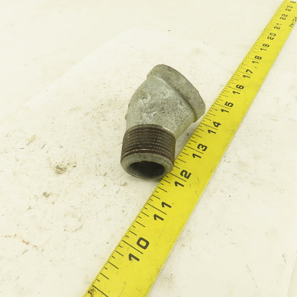 1" NPT 45° Street Elbow Galvanized Iron Pipe Schedule 40 USA