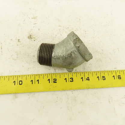 1" NPT 45° Street Elbow Galvanized Iron Pipe Schedule 40 USA