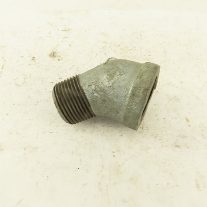 1" NPT 45° Street Elbow Galvanized Iron Pipe Schedule 40 USA
