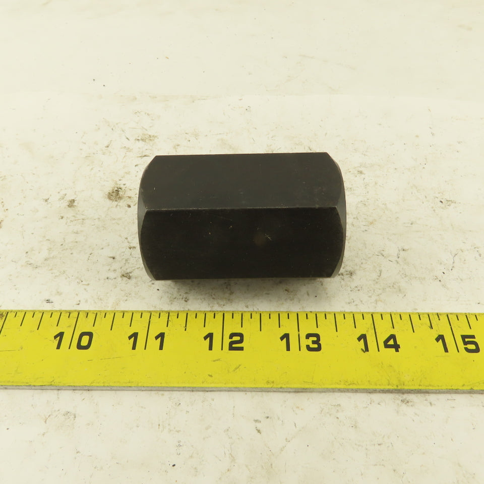 1"-8 Threaded Rod Coupling Nut 2-1/2" Wide Black Oxide