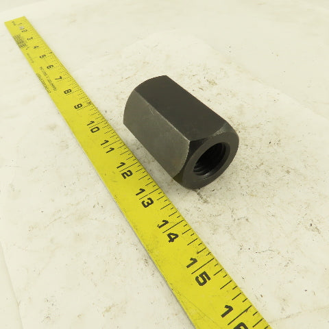 1"-8 Threaded Rod Coupling Nut 2-1/2" Wide Black Oxide