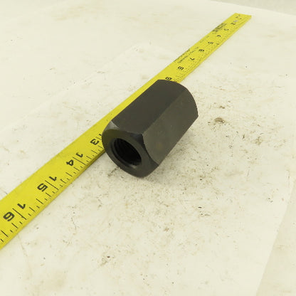 1"-8 Threaded Rod Coupling Nut 2-1/2" Wide Black Oxide