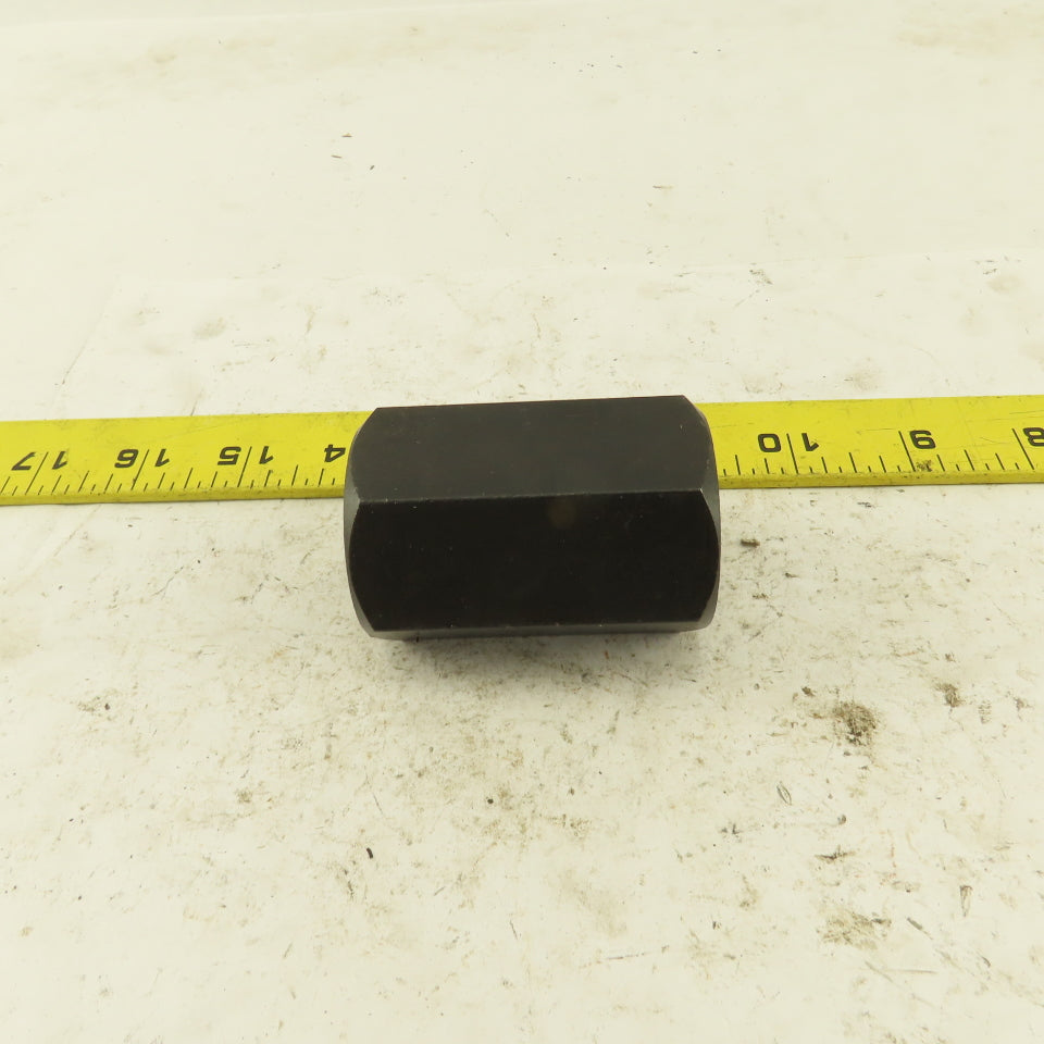 1"-8 Threaded Rod Coupling Nut 2-1/2" Wide Black Oxide