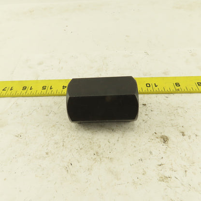 1"-8 Threaded Rod Coupling Nut 2-1/2" Wide Black Oxide