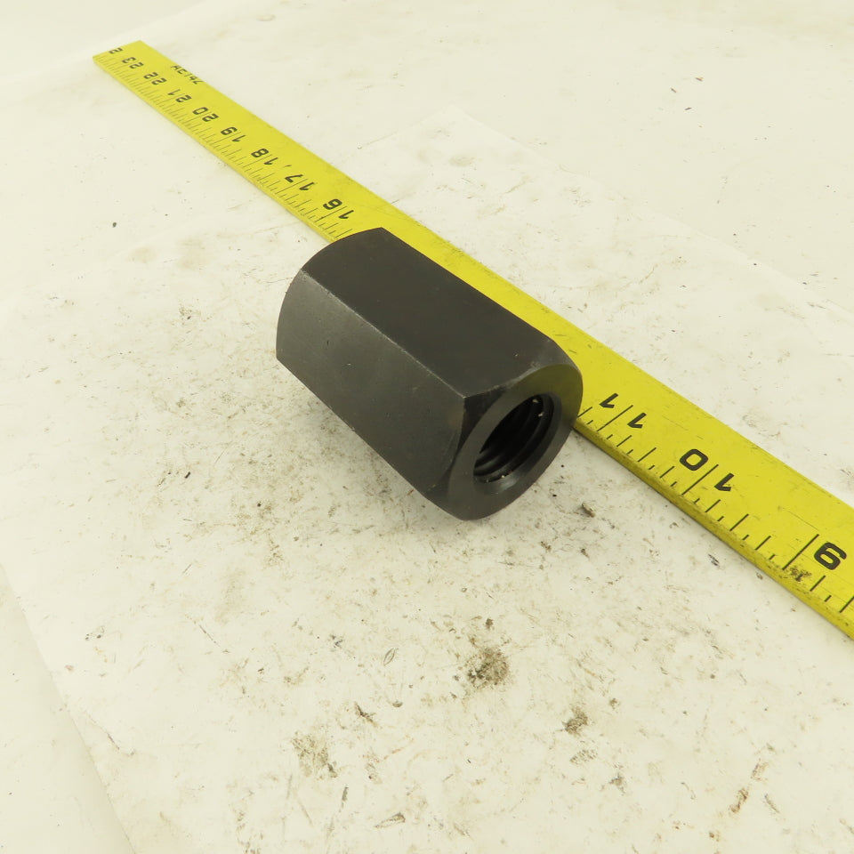 1"-8 Threaded Rod Coupling Nut 2-1/2" Wide Black Oxide
