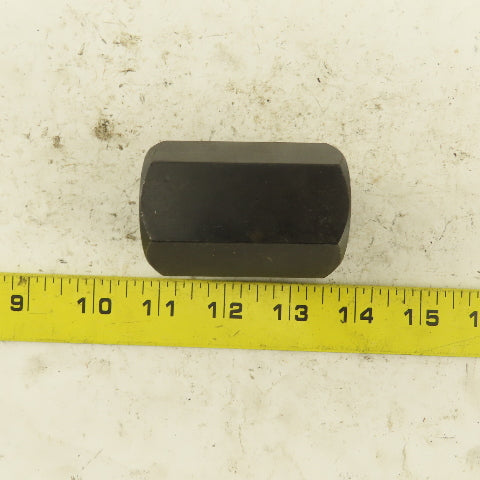 1"-8 Threaded Rod Coupling Nut 2-1/2" Wide Black Oxide