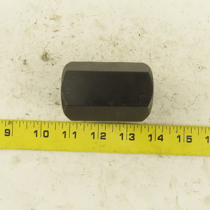 1"-8 Threaded Rod Coupling Nut 2-1/2" Wide Black Oxide