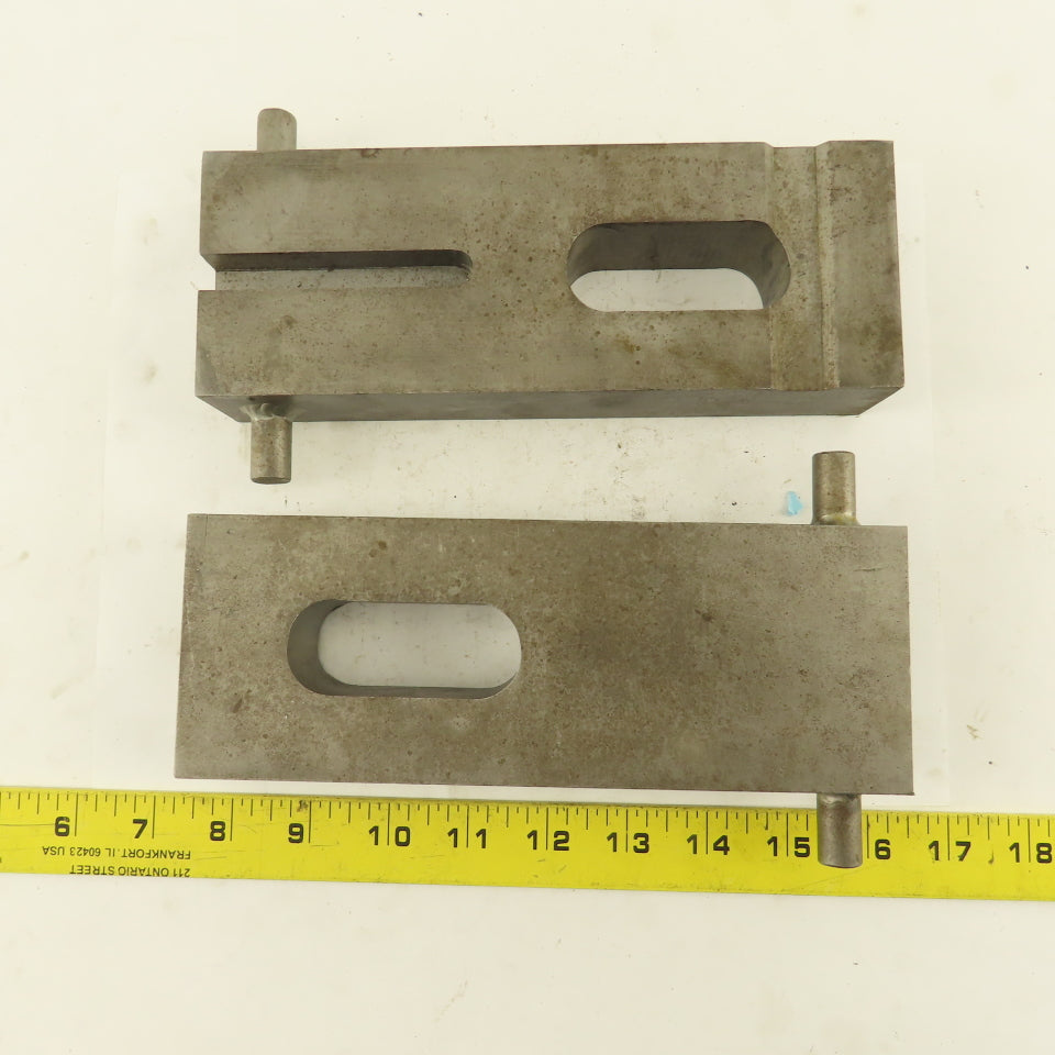 Custom Fab Slotted Heel Hold Down Strap Clamp 8-1/4" x 3" Lot Of 2