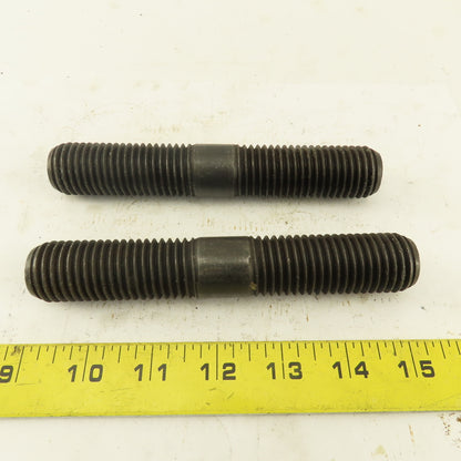 1"-8 x 6" Double Ended Threaded Stud Center Flats Lot Of 2