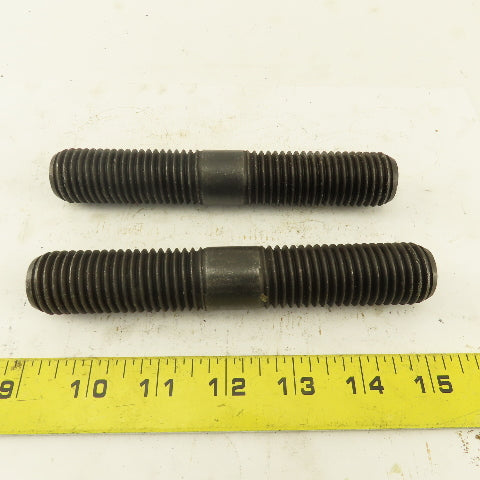1"-8 x 6" Double Ended Threaded Stud Center Flats Lot Of 2