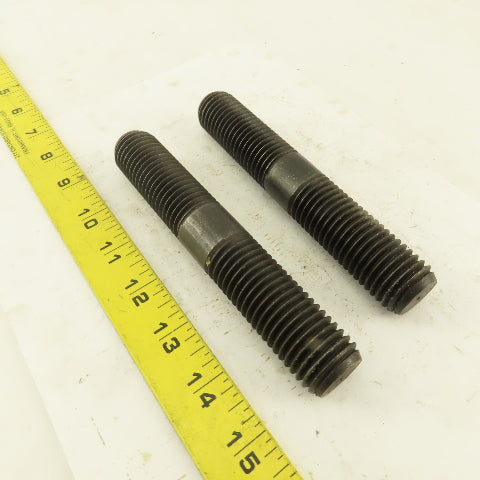 1"-8 x 6" Double Ended Threaded Stud Center Flats Lot Of 2
