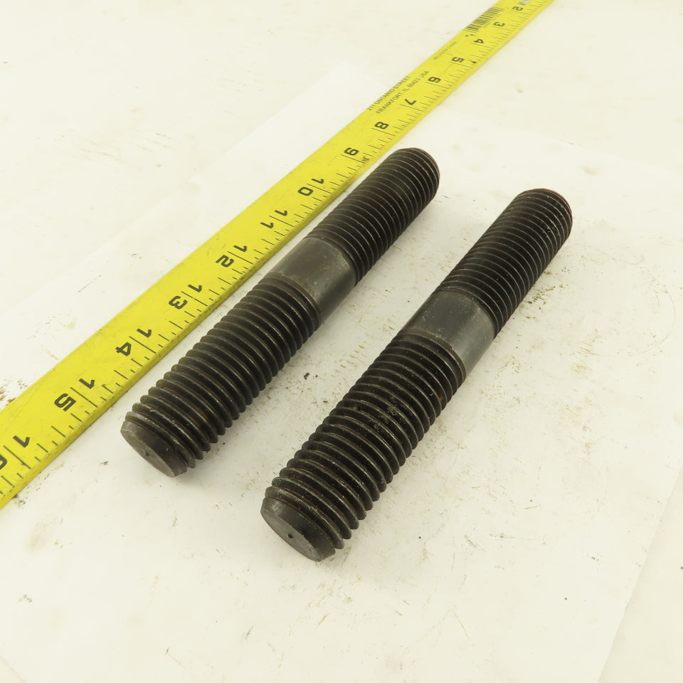 1"-8 x 6" Double Ended Threaded Stud Center Flats Lot Of 2
