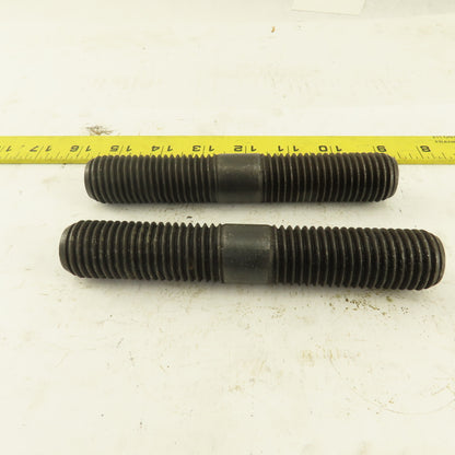 1"-8 x 6" Double Ended Threaded Stud Center Flats Lot Of 2