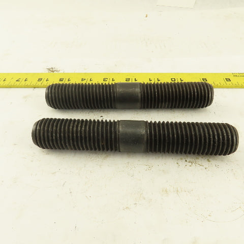 1"-8 x 6" Double Ended Threaded Stud Center Flats Lot Of 2