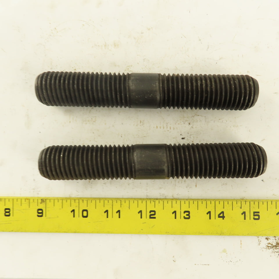 1"-8 x 6" Double Ended Threaded Stud Center Flats Lot Of 2