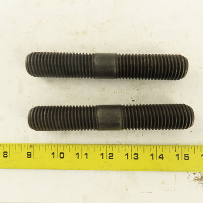 1"-8 x 6" Double Ended Threaded Stud Center Flats Lot Of 2