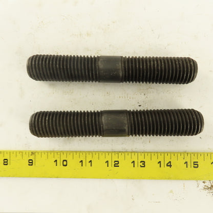 1"-8 x 6" Double Ended Threaded Stud Center Flats Lot Of 2