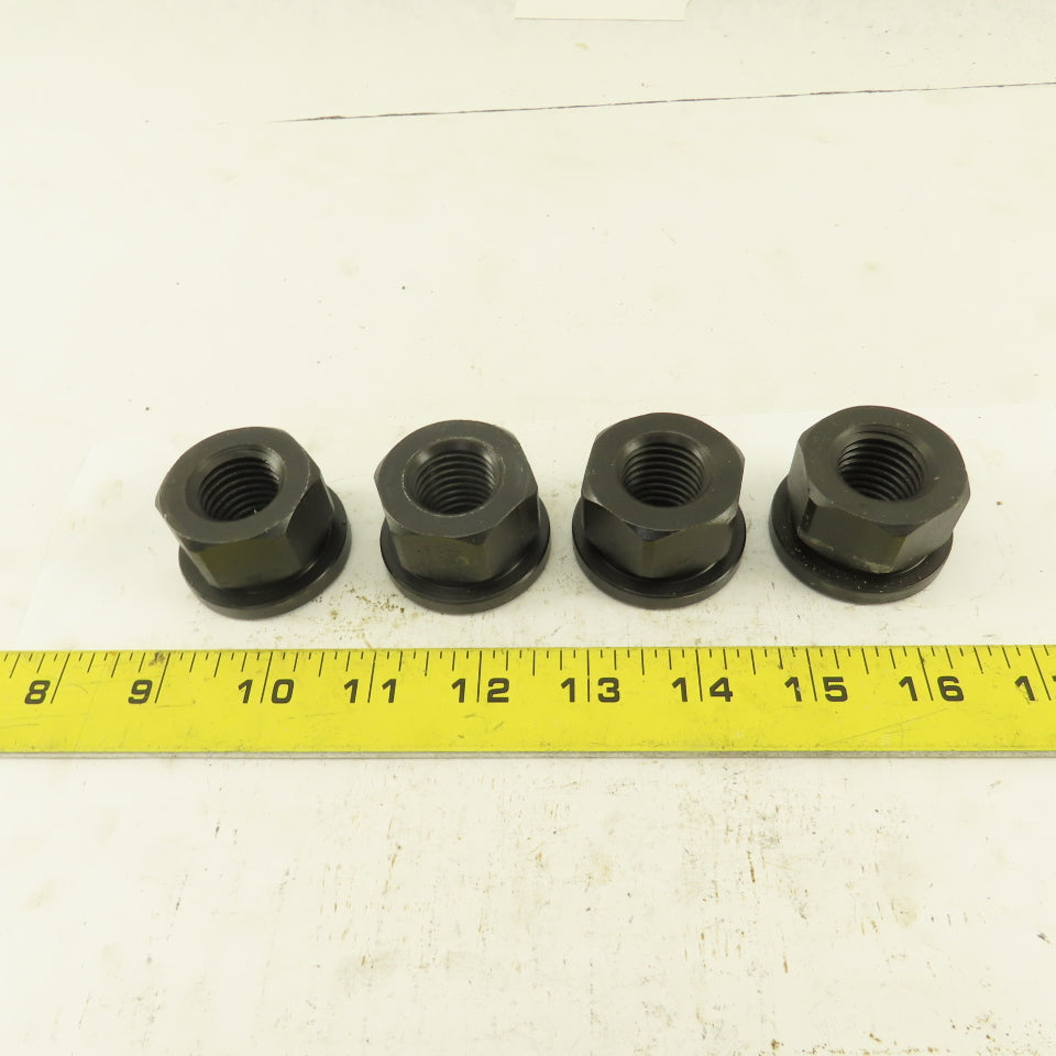 7/8"-9 Hold Down Flange Nut Black Oxide Lot Of 4