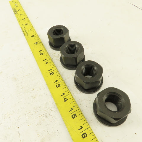 7/8"-9 Hold Down Flange Nut Black Oxide Lot Of 4
