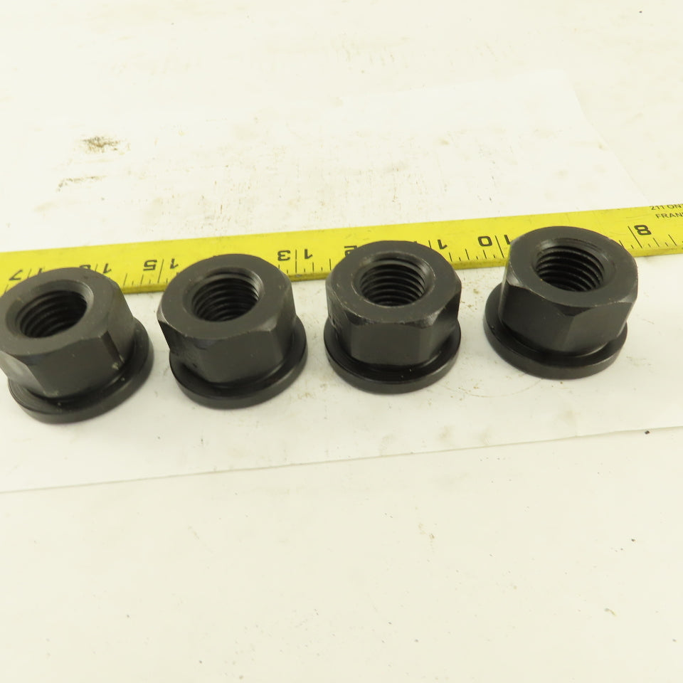 7/8"-9 Hold Down Flange Nut Black Oxide Lot Of 4
