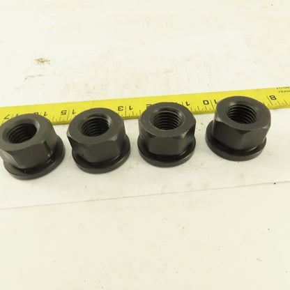 7/8"-9 Hold Down Flange Nut Black Oxide Lot Of 4