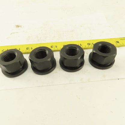 7/8"-9 Hold Down Flange Nut Black Oxide Lot Of 4