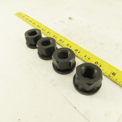 7/8"-9 Hold Down Flange Nut Black Oxide Lot Of 4