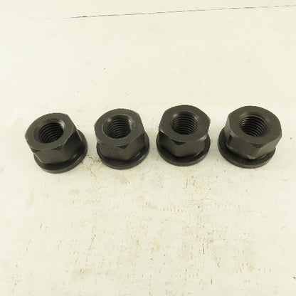 7/8"-9 Hold Down Flange Nut Black Oxide Lot Of 4