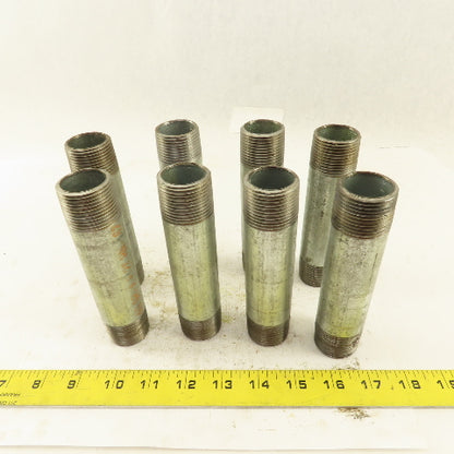 1" NPT x 5-1/2" Galvanized Iron Pipe Nipple Fitting Schedule 40 Lot of 8