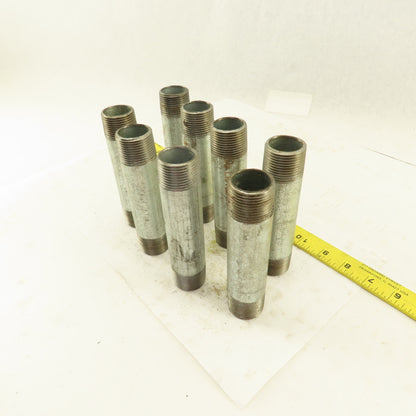1" NPT x 5-1/2" Galvanized Iron Pipe Nipple Fitting Schedule 40 Lot of 8