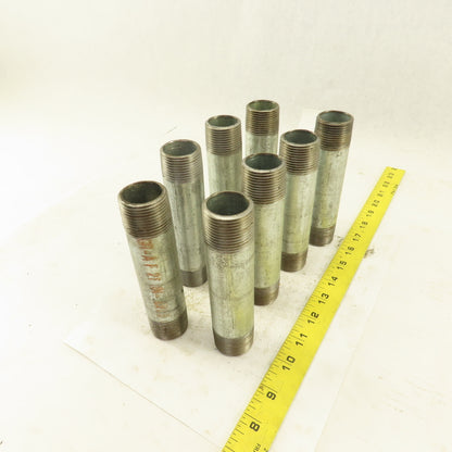 1" NPT x 5-1/2" Galvanized Iron Pipe Nipple Fitting Schedule 40 Lot of 8