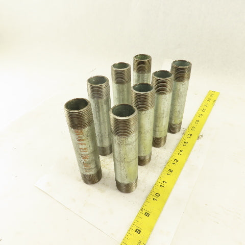 1" NPT x 5-1/2" Galvanized Iron Pipe Nipple Fitting Schedule 40 Lot of 8