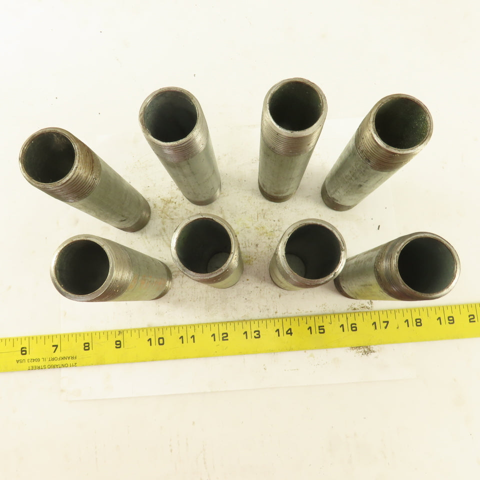1" NPT x 5-1/2" Galvanized Iron Pipe Nipple Fitting Schedule 40 Lot of 8