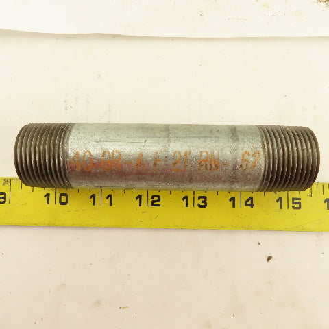 1" NPT x 5-1/2" Galvanized Iron Pipe Nipple Fitting Schedule 40 Lot of 8