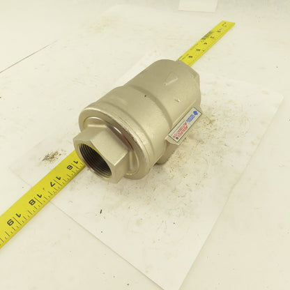 OML Automation 1-1/4" NPT Stainless Steel Pneumatic Valve 8 Bar