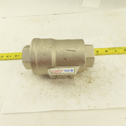 OML Automation 1-1/4" NPT Stainless Steel Pneumatic Valve 8 Bar