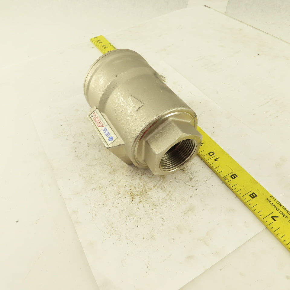 OML Automation 1-1/4" NPT Stainless Steel Pneumatic Valve 8 Bar