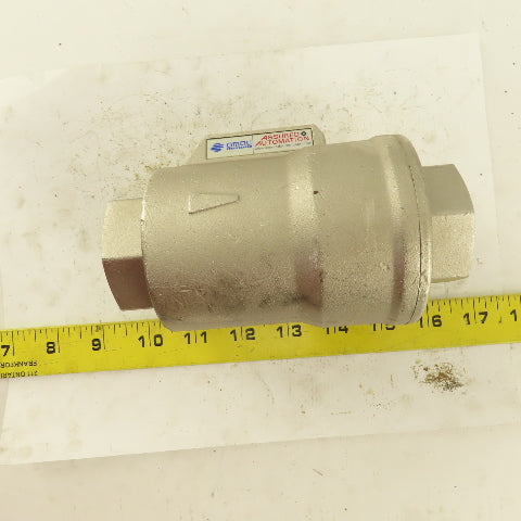 OML Automation 1-1/4" NPT Stainless Steel Pneumatic Valve 8 Bar