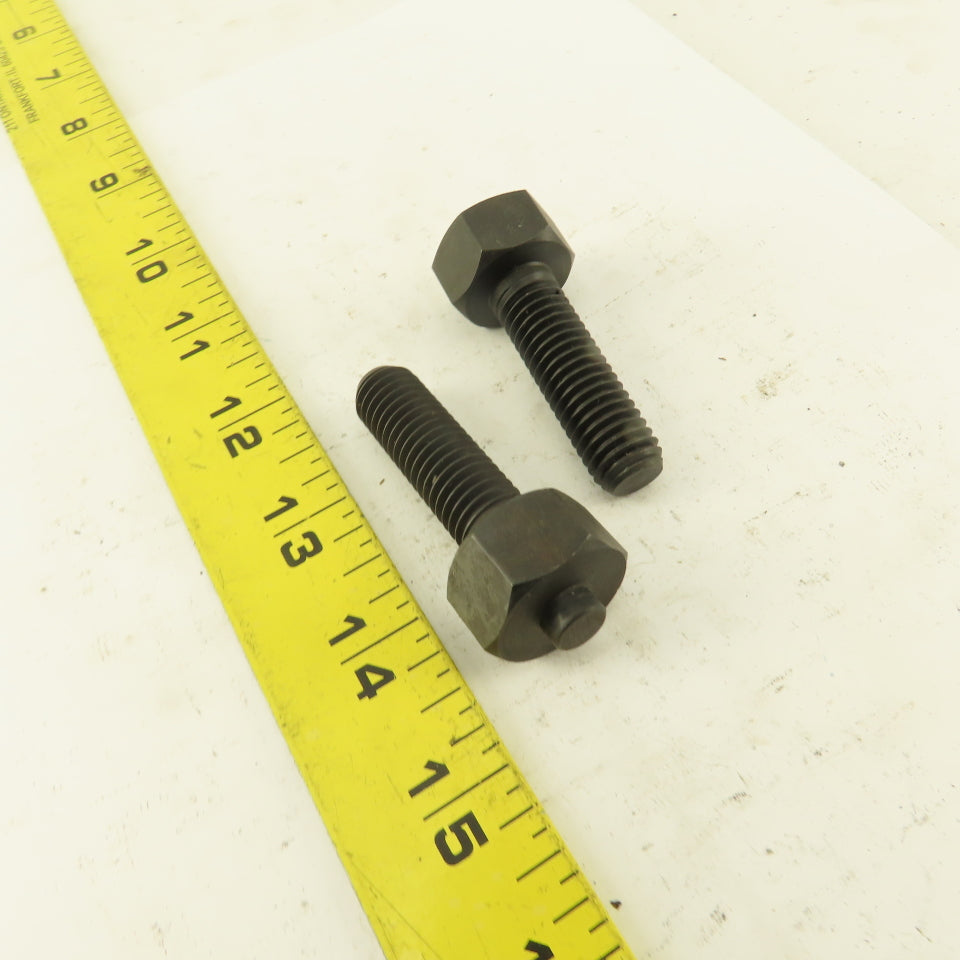 1/2-13 x 2-1/8" Clamp Rest Button Bolt No Jam Nut Lot Of 2